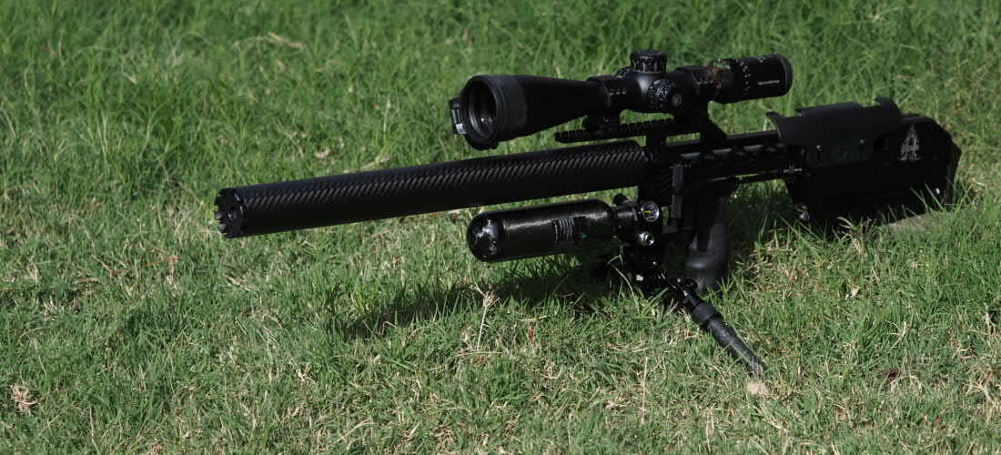 RTI Mora with a 220cc bottle, no guard, and no moderator