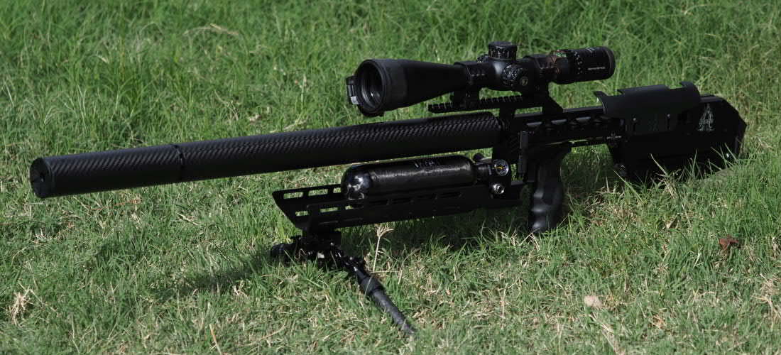 RTI Mora 700mm (Sniper) with a 360cc bottle, a guard, and a moderator
