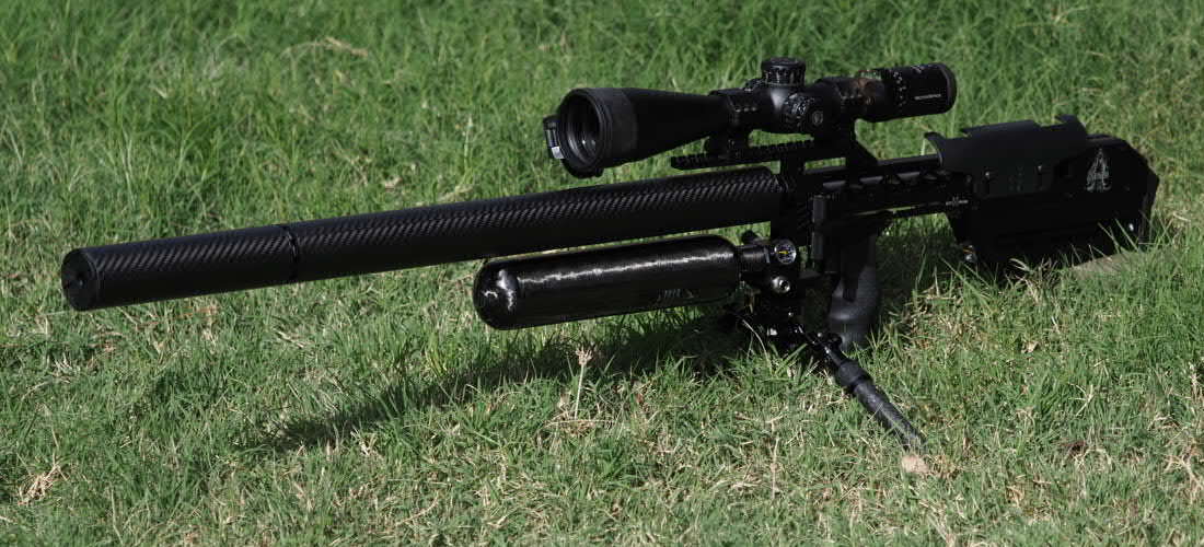 RTI Mora 700mm (Sniper) with a 500cc bottle, no guard, and a moderator